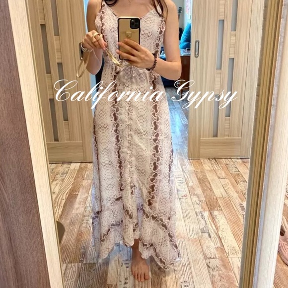 Snakeskin Midi Dress - Picture 7 of 13